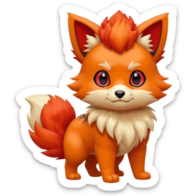 Litten-Growlithe-Eevee-Vulpix-fusion sticker