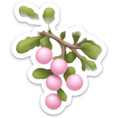 light pink mistletoe sticker