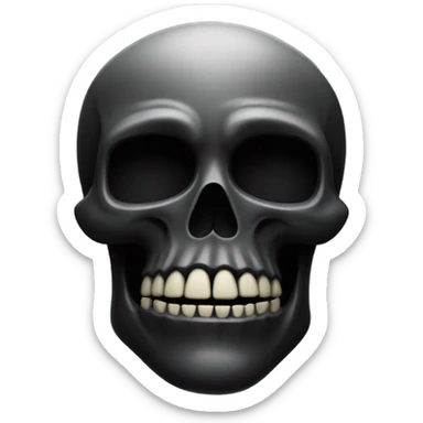 a black skull sticker