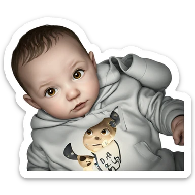 hooded boy under starry sky sticker