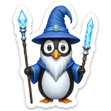 Penguin Wizard sticker