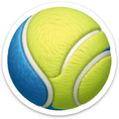 full blue tennis ball sticker