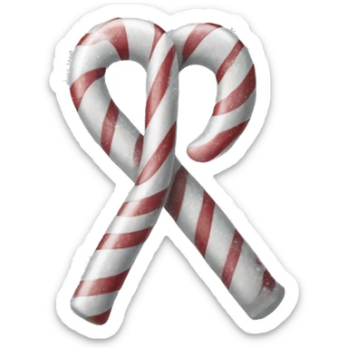 Light grey candy canes, with black bow on it sticker