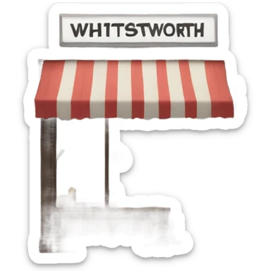 cool barbershop front saying whitworth sticker