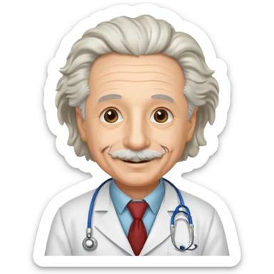 albert einstein in doctor dress  sticker