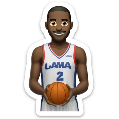 maillot de basket numéro 12 sticker