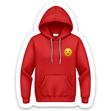 hoodie red simple sticker