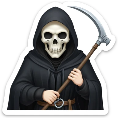 grim reaper with scythe sticker