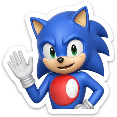Sonic che dice ok con la mano  sticker