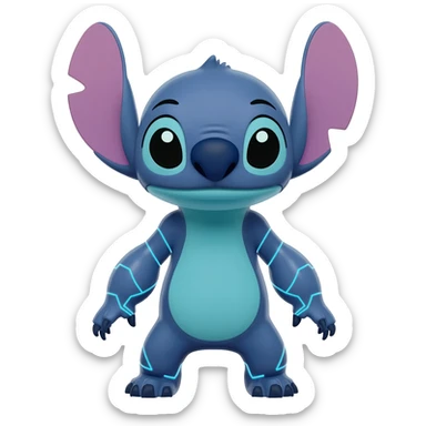  exotic tropical cyber-Stitch-Noibat-Trico-Fakémon-Pokémon-Vernid-creature sticker