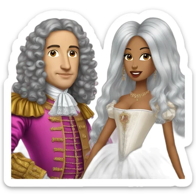 Louis XIV and nikki minaj sticker