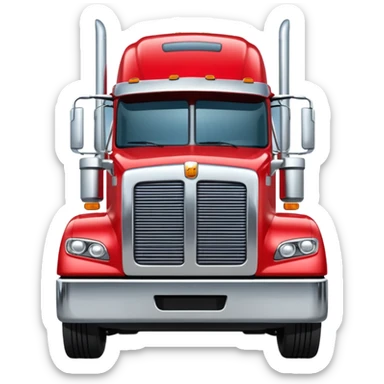 18 wheeler truck international facing me  sticker