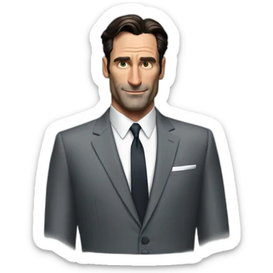 Jon hamm in suit sticker