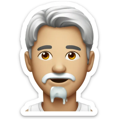 man with nosebleed sticker