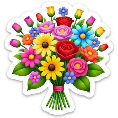 Flower boqout  + Flower boqout  + Flower boqout  sticker