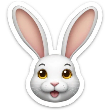 yellow rabbit ears just the ears no bunny sticker