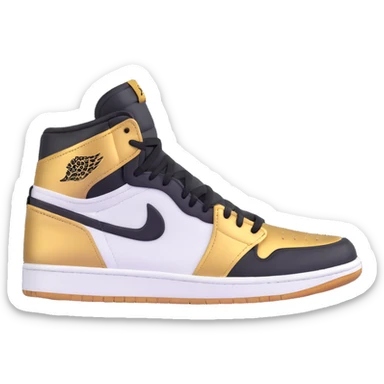 black and gold Jordan 1 sneaker sticker
