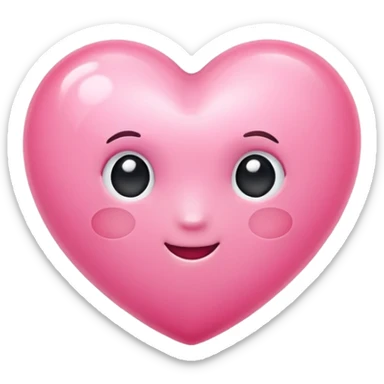 Cute pink heart sticker