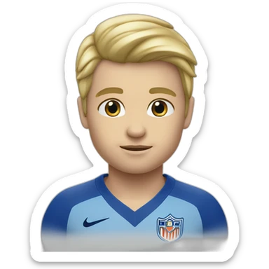Petit garçon blond yeux bleus nike de foot sticker
