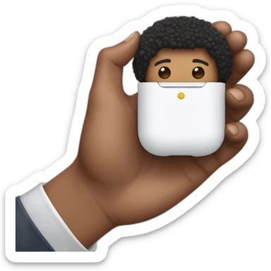 Only one airpod in the hand of barack obama sticker