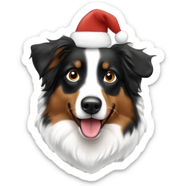 Australian shepherd 3 color Christmas  sticker