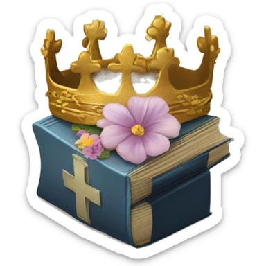 Holy bible with flowers and a Thorne crown sticker