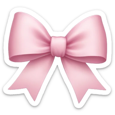 light pink ribbon bow sticker