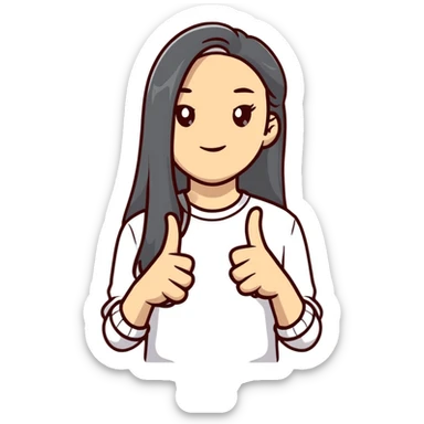 lightskin girl sticking up middle finger sticker