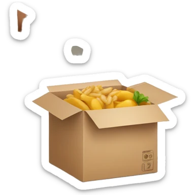hands giving food box  sticker
