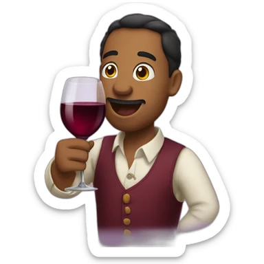 Yea drinking wine sticker