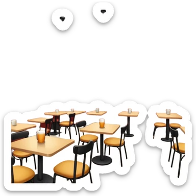 Cafetería with cozy atmosphere sticker