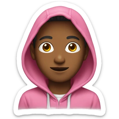 Pink hoodie sticker