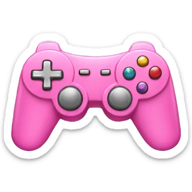 pink game controller sticker