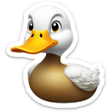 angry duck sticker