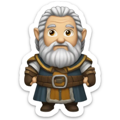 Middle-aged hill dwarf cleric sticker