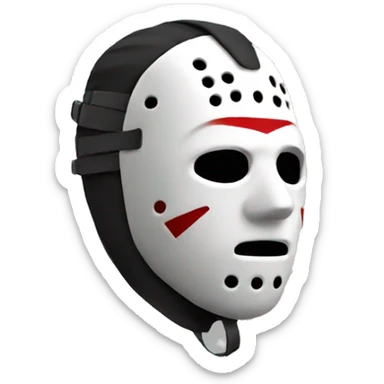 Jason mask left side view  sticker