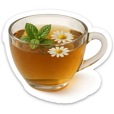 tazza di tisana, iperrealistico 4k sticker