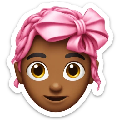 Spiderman with pink bow  sticker