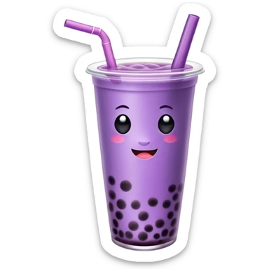 Purple boba tea emoji sticker