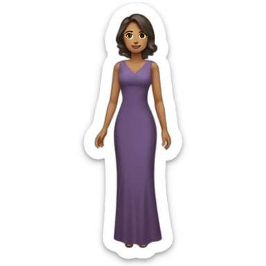 Syntia Mujer mestiza emprendedora con vestido sticker