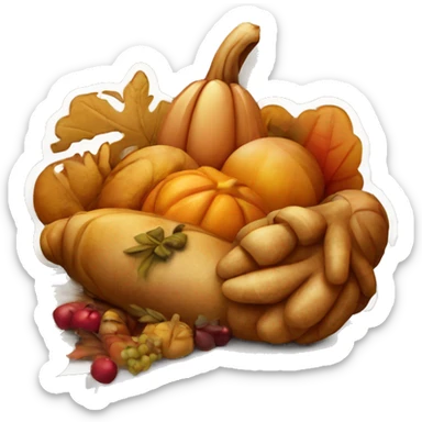 Beautiful sign that says Happy Thanksgiving sticker