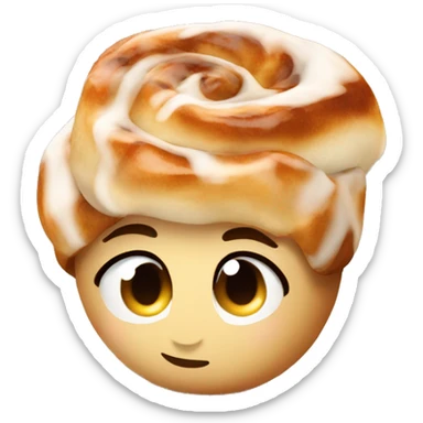 Draw a cinnamon roll with a lot of glaze sticker