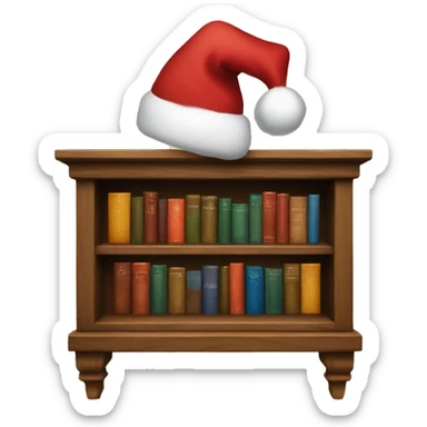 santas bookshelf sticker