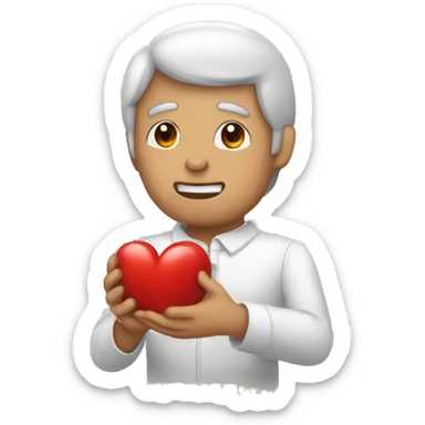 Manos asiendo un corazón  sticker