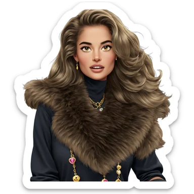 soft gaze with jewelry sticker