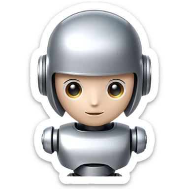 AI robot with speech bubble that has no filters or restrictions sticker