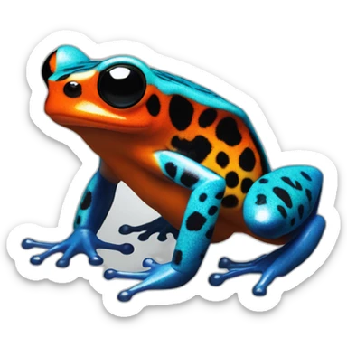 Poison dart frog oophaga pumilio sticker