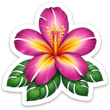 Flor hawaiana sticker