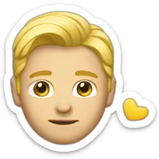 Homme blond fait semblant d'embrasser  sticker