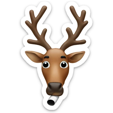 Reindeer smoking a black n mild sticker